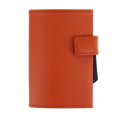 Porte carte Cascade, Aluminium et cuir Orange, Ogon Design. Ogon Designs