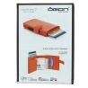 Porte carte Cascade, Aluminium et cuir Orange, Ogon Design. Ogon Designs