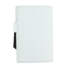 Porte carte Cascade Aluminium et cuir vegan Traforato blanc, Ogon Design. Ogon Designs 2