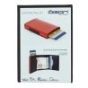 Porte carte Cascade slim Glossy, Aluminium rouge et cuir venis rouge, Ogon Design. Ogon Designs