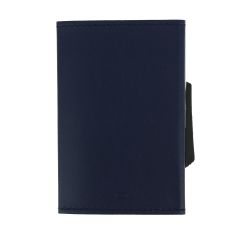 Porte carte Cascade Slim, Aluminium et cuir Bleu marine, Ogon Design. Ogon Designs