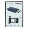 Porte carte Cascade Slim, Aluminium et cuir Bleu marine, Ogon Design. Ogon Designs