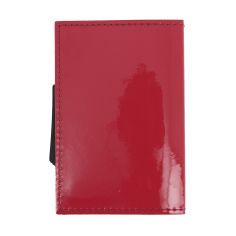 Porte carte Cascade slim Glossy, Aluminium et cuir venis Rose Framboise, Ogon Design. Ogon Designs 2