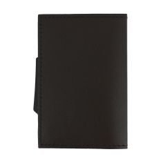 Porte carte Cascade Slim, Aluminium foncé et cuir marron, Ogon Design. Ogon Designs 2
