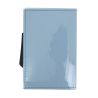 Porte carte Cascade slim Glossy, Aluminium et cuir venis Bleu ciel, Ogon Design. Ogon Designs
