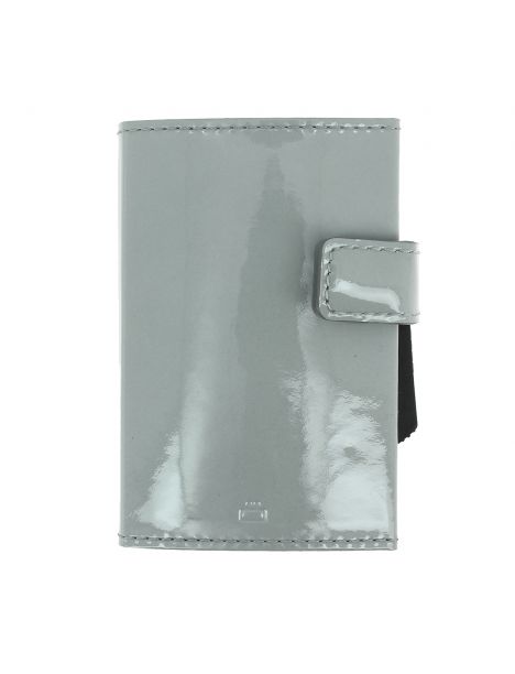 Porte carte Cascade, Aluminium et cuir glossy cloud, Ogon Design. Ogon Designs