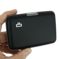 Porte carte Stockholm Vegan, noir intérieur gris. Ogon Design. Ogon Designs 2