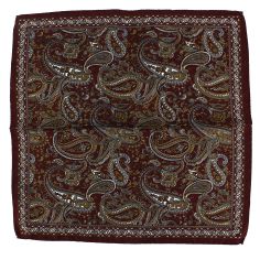 Pochette soie, Paisley bordeaux Segni et Disegni 2
