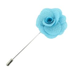Boutonnière Bleu turquoise, Rose sauvage Cravate Avenue Signature