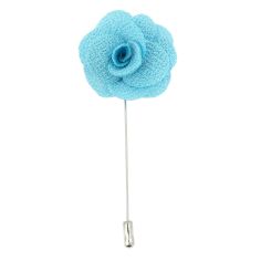 Boutonnière Bleu turquoise, Rose sauvage Cravate Avenue Signature 2