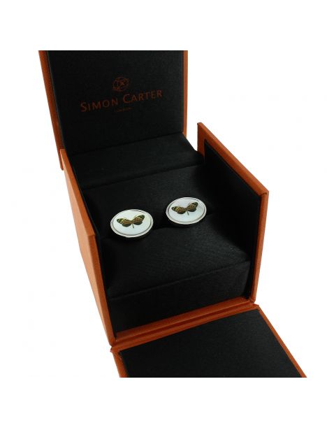 Boutons de manchette, Botanique, Papillons, Simon Carter Simon Carter