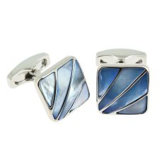 Boutons de manchette, Déco Fan nacre Bleue, Simon Carter Simon Carter 2