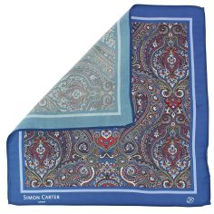 Pochette Simon Carter, Paisley marine Simon Carter 2