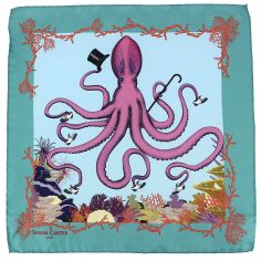 Pochette Simon Carter, Pieuvre Rose Simon Carter