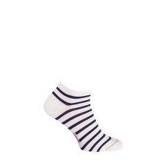 Mini socquette coton, marinière. Blanc Labonal
