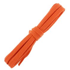lacets sneaker, plats et large en coton, Orange mandarine Les Lacets Français 2