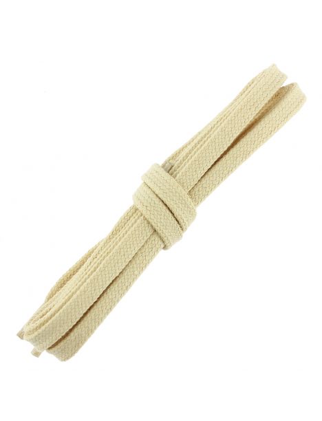 lacets sneaker, plats et large en coton, Jaune Paille Les Lacets Français