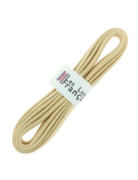 lacets sneaker, plats et large en coton, Jaune Paille Les Lacets Français
