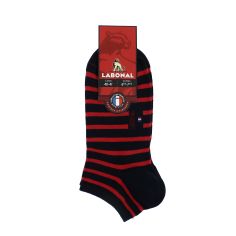 Mini socquette coton, marinière. Rouge et Marine Nationale Labonal 2