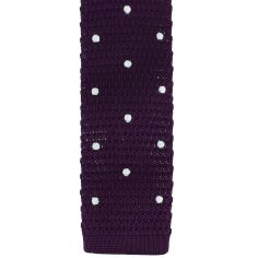 Cravate Tricot à pois. Elton prune Clj Charles Le Jeune 2