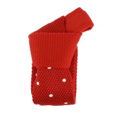 Cravate Tricot à pois. Elton rouge Clj Charles Le Jeune