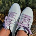 lacets sneaker, plats et large en coton, Mauve lilas Les Lacets Français