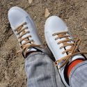 lacets sneaker, plats et large en coton, Sable Les Lacets Français