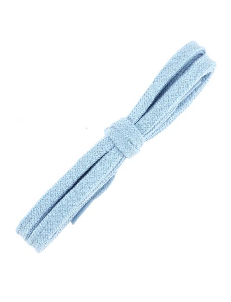 lacets sneaker, plats et large en coton, Bleu Ciel Les Lacets Français