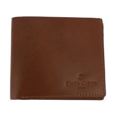 Portefeuille Slim jean's, en cuir Marron orangé, Simon Carter London Simon Carter 2