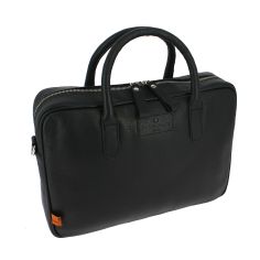 Sac pour ordinateur en cuir noir, HOVE, Simon Carton London Simon Carter