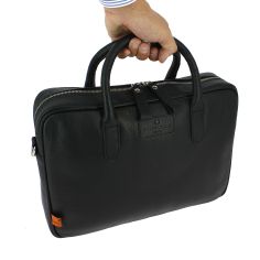 Sac pour ordinateur en cuir noir, HOVE, Simon Carton London Simon Carter 2