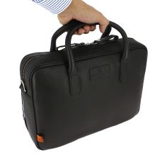 Sac pour ordinateur en cuir marron, HOVE, Simon Carton London Simon Carter 2