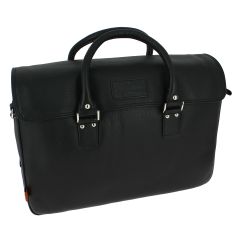 Sac Business, en cuir noir, Lewes, Simon Carter London. Simon Carter