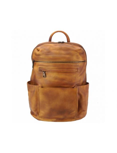 Sac à dos en cuir marron clair, Tiziano. Tony et Paul. Tony & Paul