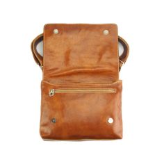 Besace en cuir marron clair, Messenger Flap. Tony et Paul. Tony & Paul 2