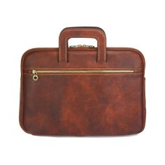 Porte documents en cuir de veau marron, JOUR. Tony et Paul. Tony & Paul 2