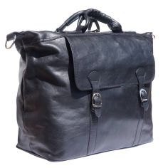 Sac De Voyage En Cuir Noir, Weekender. Tony Et Paul. Tony & Paul