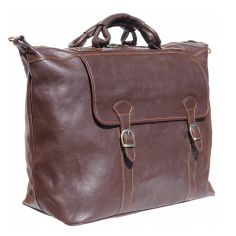 Sac De Voyage En Cuir Marron Foncé, Weekender. Tony Et Paul. Tony & Paul