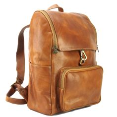 Sac à dos en cuir marron clair, Connor. Tony et Paul. Tony & Paul