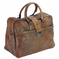 Sac De Voyage En Cuir Vintage Marron, Raimondo. Tony Et Paul. Tony & Paul