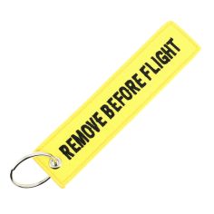 Porte Clés Remove Before Flight - Follow Me Jaune Clj Charles Le Jeune