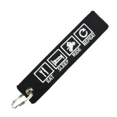 Porte Clés Eat Sleep Ride Repeat Noir Clj Charles Le Jeune