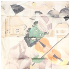 Carré 90 Chagall La Musique Brochier Soieries 1890