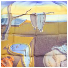 Carré 90 Dali La persistance de la mémoire Brochier Soieries 1890