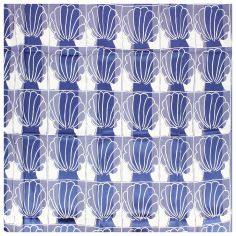 Carré 90 Dufy Saint Jacques bandes ajourées Brochier Soieries 1890