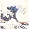 Carré 90 Hokusaï La grande vague de Kanagawa Brochier Soieries 1890