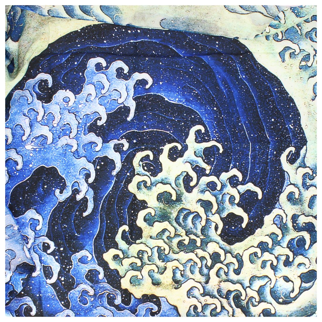 Carré 90 Hokusaï Vague Féminine Brochier Soieries 1890