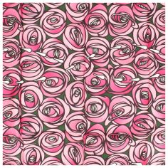 Carré 90 Makintosh Rose et Larme Brochier Soieries 1890