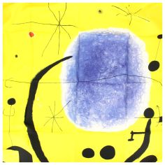 Carré 90 Miro L'Or de l'Azur Brochier Soieries 1890