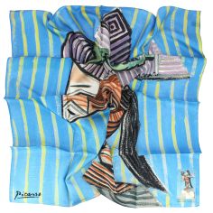 Carré 90 Picasso Buste de femme au chapeau rayé Brochier Soieries 1890 2